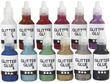 Creativ Company Glitter Lim forskellige farver, 12x25ml