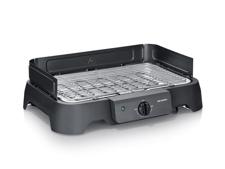 Severin PG 8593 elektrisk BBQ bordgrill - 2000 W - grillstativ i rustfrit stål - temperaturregulator 35-200°C