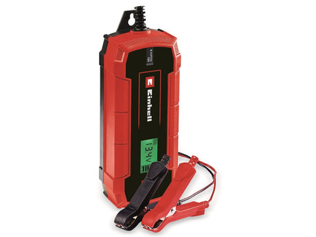 Einhell batterioplader CE-BC 6 m - ladespænding: 12 V - max. ladestrøm: 6 A - batterier fra min. 3 til max. 150 Ah - vedligeholdelsesopladningsfunktion - velegnet til gel, AGM, vedligeholdelsesfri bly-syre batterier
