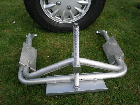Milenco aluminium nivellering - til campingvogn camper - 1000 kg pr hjul - sølv
