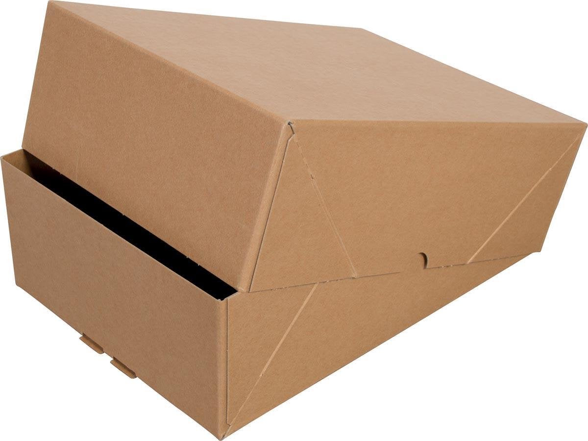 Cleverpack paraatdoos a4 - 307x220x108mm voor 1000vel - bruin 10 stuks