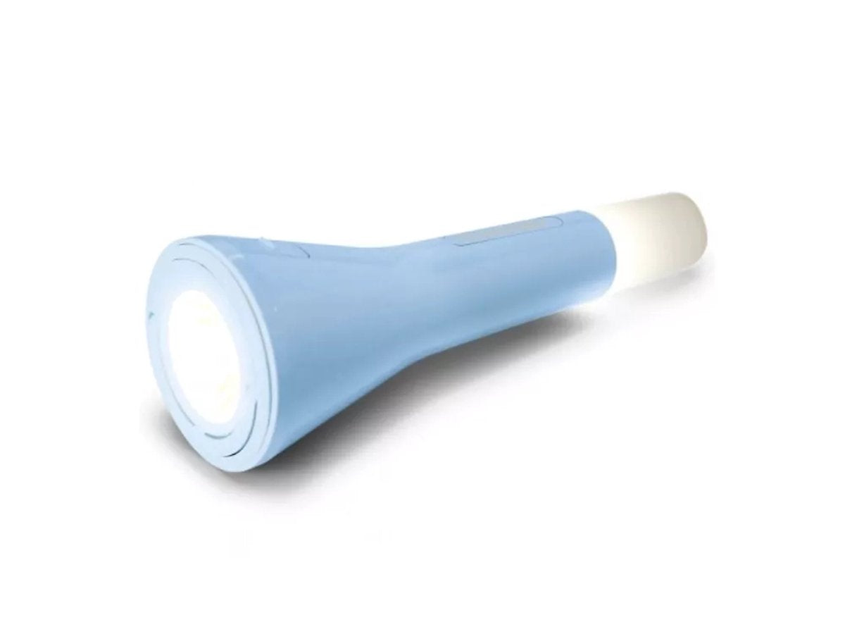 Kidywolf kidyflashlight børne lommelygte blå – 3-i-1 lampe (lommelygte, bordlampe, hængelampe), USB-C, 4+