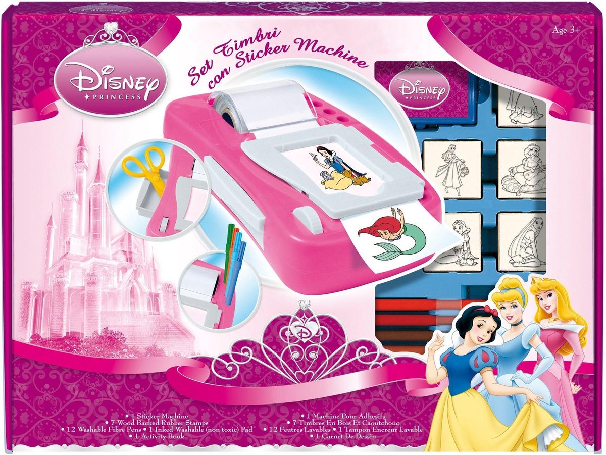 Multiprint farvesæt prinsesse 23-delt pink