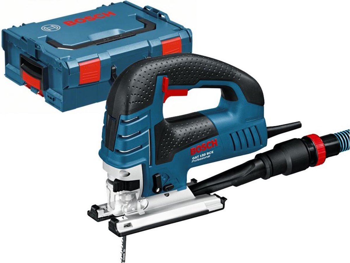 Bosch stiksavsmaskine gst 150 bce (1 x savklinge t 144 d, dæksel, splintfri plade, glidefod, sugemundstykke)