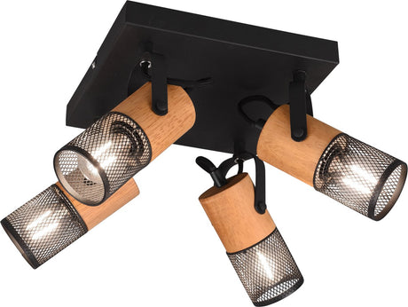 Trio tosh - spot - sort mat - ekskl. 4x e14 4 w -