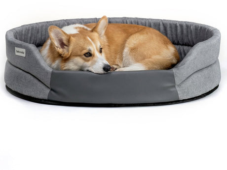 Peluvio arita – hundeseng vandafvisende – hundeseng pletafvisende – størrelse m – skridsikker bund – let, rejsevenlig – lav indstigning uden kanter – slidstærkt skum – lugtsvag nem at rengøre – komfort for enhver hund