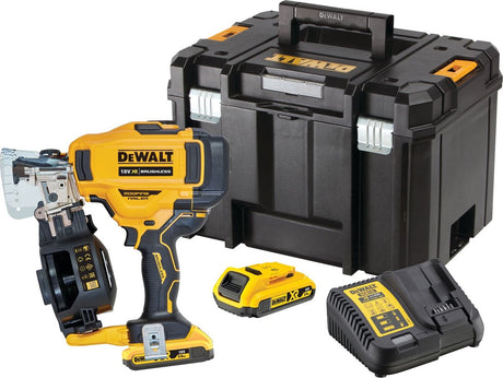 Dewalt dcn45rnd2 18v li-ion batteri sømpistol til tagdækningssæt (2x 2.0ah batteri) i tstak - 19-45mm - børsteløs