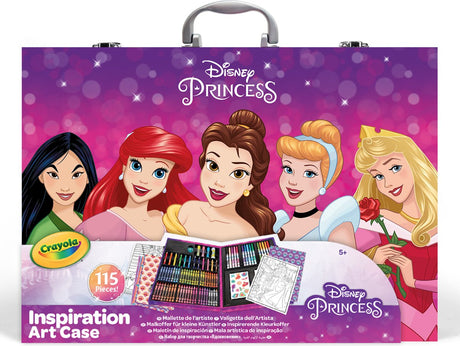 Crayola - hobbypakke - Disney prinsesse inspiration farvetaske til børn - 115 stk