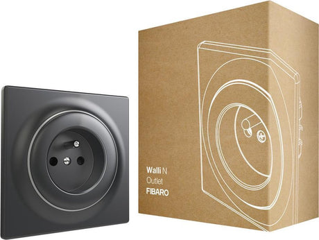 Fibaro walli n udtag type e - antracit - klassisk grundelement
