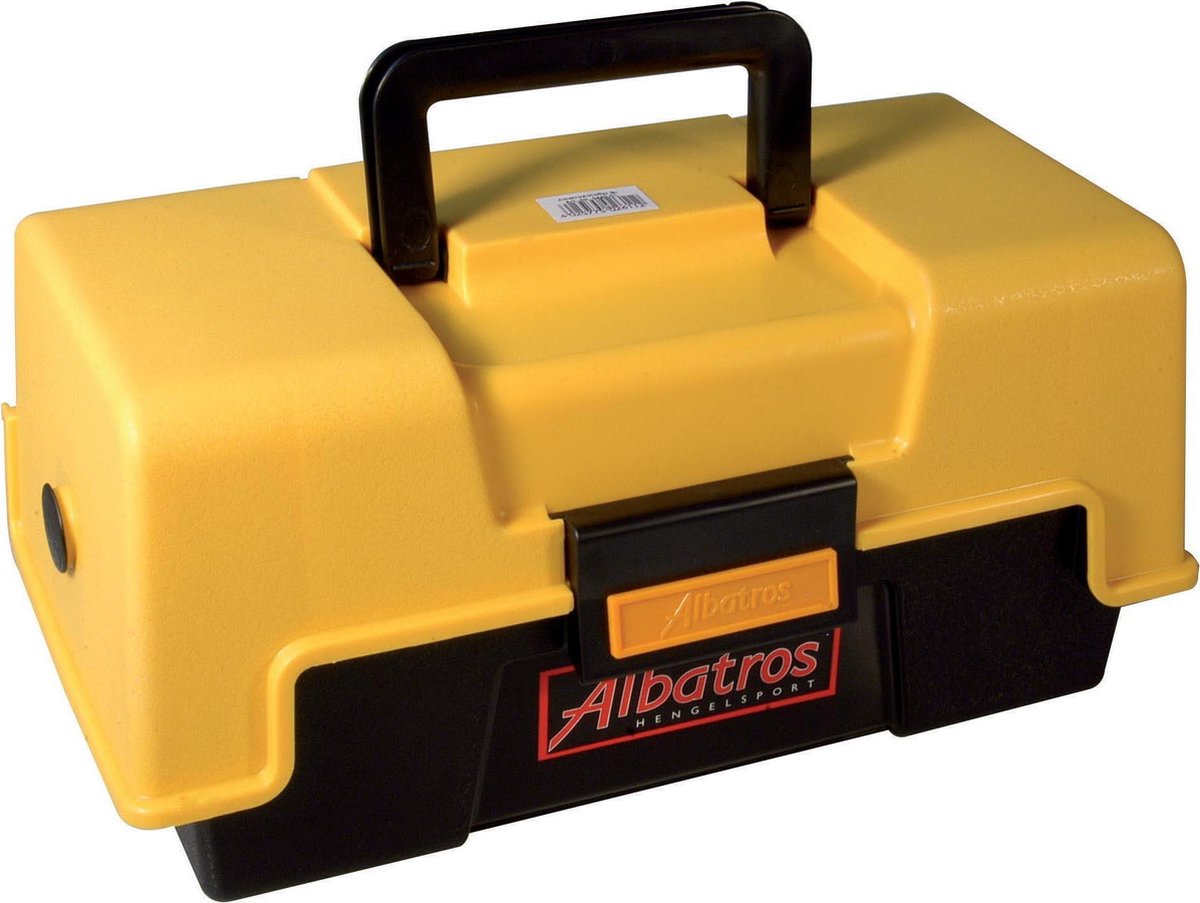 Albatros fiskekuffert - med 2 skuffer - 31 x 16 x 15 cm - gul