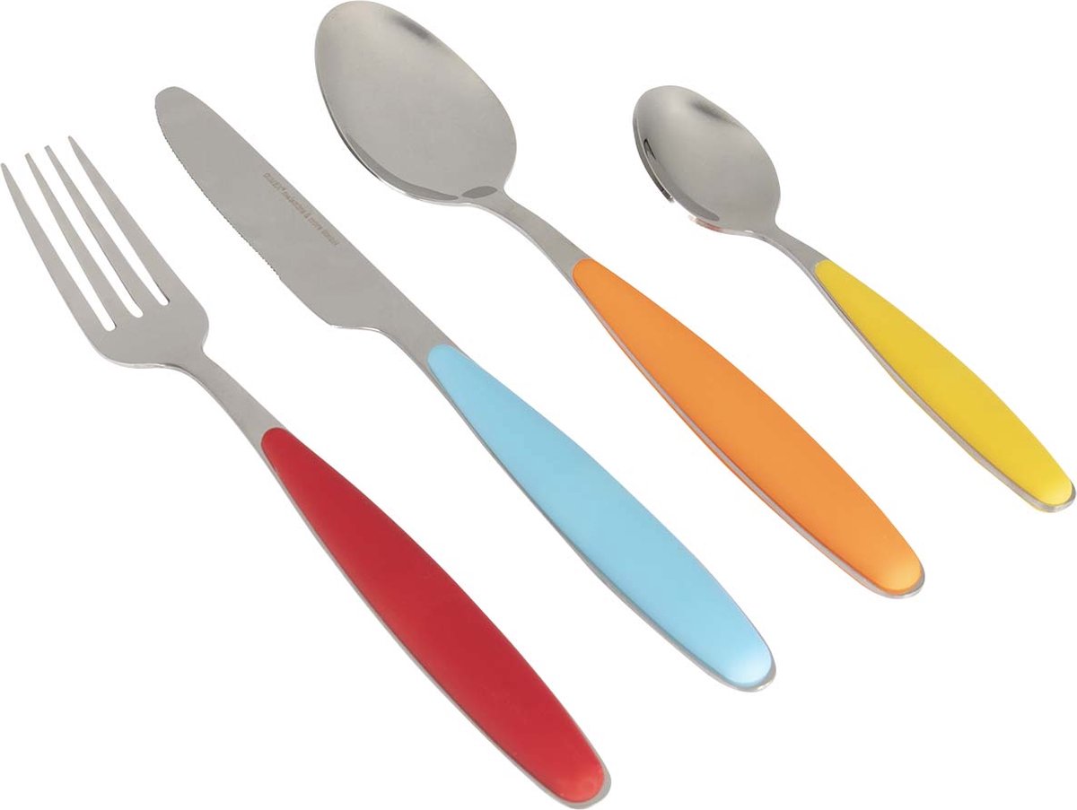 Gimex color line bestik - regnbue - 16 stk