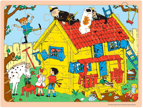 Barbo legetøj Pippi træindrammet puslespil - FSC (8602)