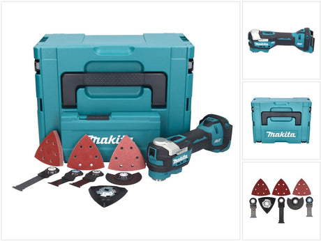 Makita dtm52zjx4 18v li-ion brushless multitool (body) zonder accu's en lader - incl. 35-delige accesoireset - in mbox