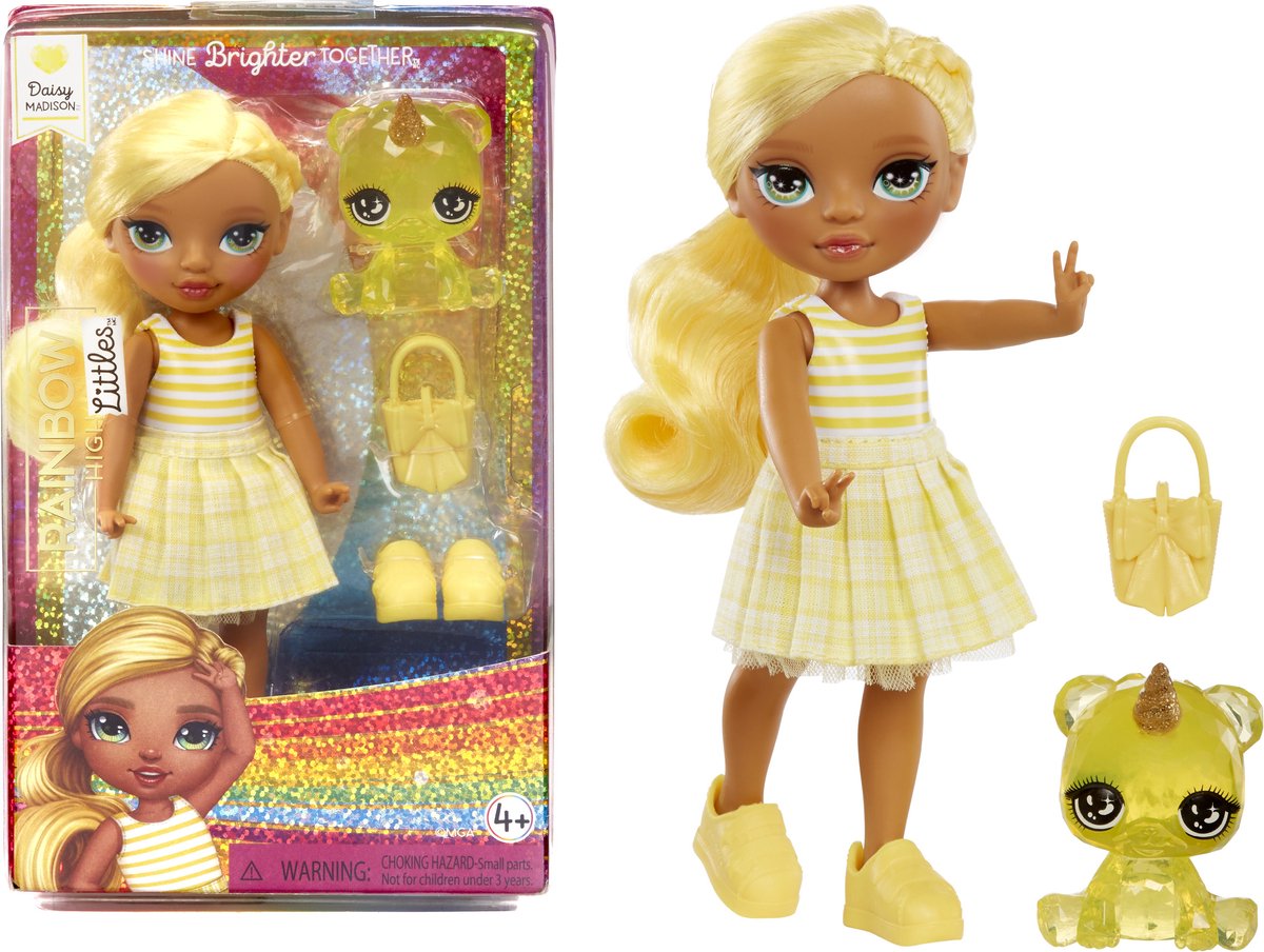 Rainbow high littles minidukke - tusindfryd (gul)