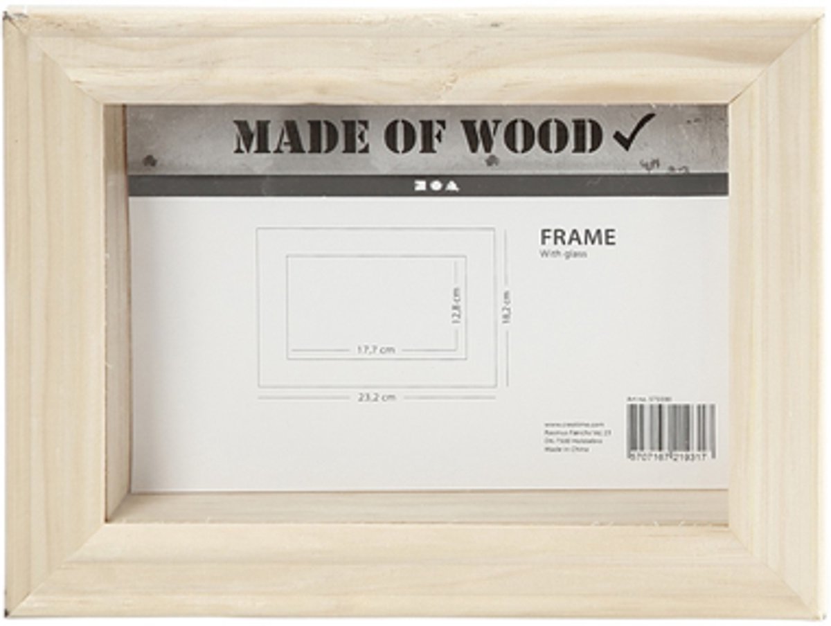 Creativ virksomhed https: www.cchobby.nl 3d-frame-with-glass-d-2-5-cm-dimensions-18-2x23-2-cm-1-piece