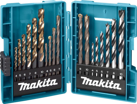 Makita b-49432 universalboresortiment 18-delt metal, sten, beton, træ, murværk 4,0 mm, 5,0 mm, 6,0 mm, 7,0 m