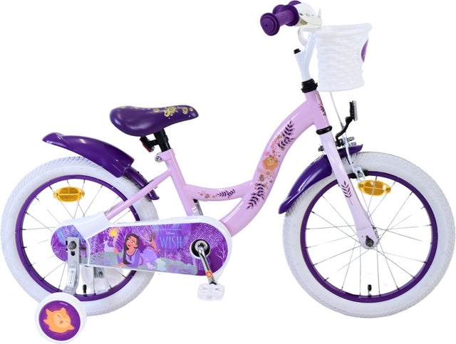 Volare Disney Wish børnecykel - piger - 16 tommer - lilla