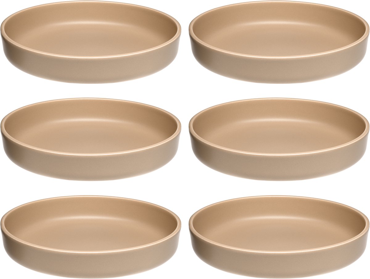 Leonardo roma tallerken dyb 20 cm abrikos - sæt 6