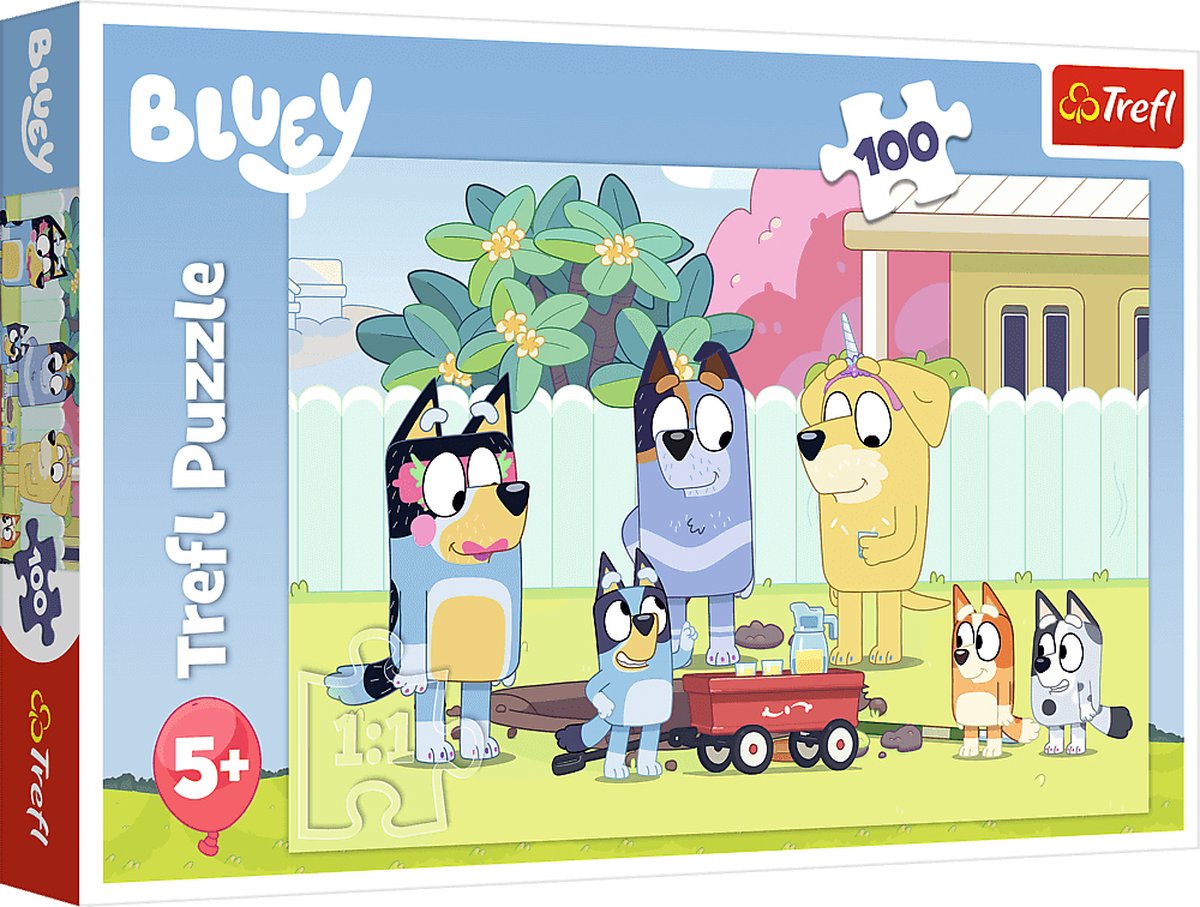 Trefl bluey serie puslespil - 100 brikker - fra 3 år