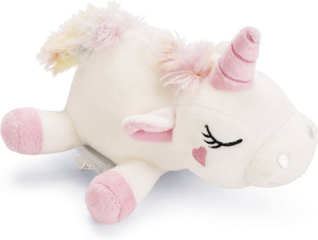 Beeztees puppy speelgoed eenhoorn owen - puppy knuffel - honden speelgoed - zonder pieper - wit - 18x15x11,5 cm