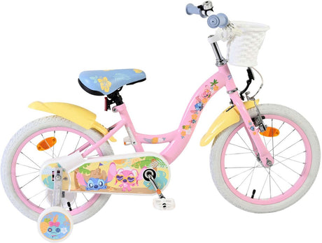 Disney Stitch Children's Bicycle - Girls - 16 tommer - Cream Coral Blue