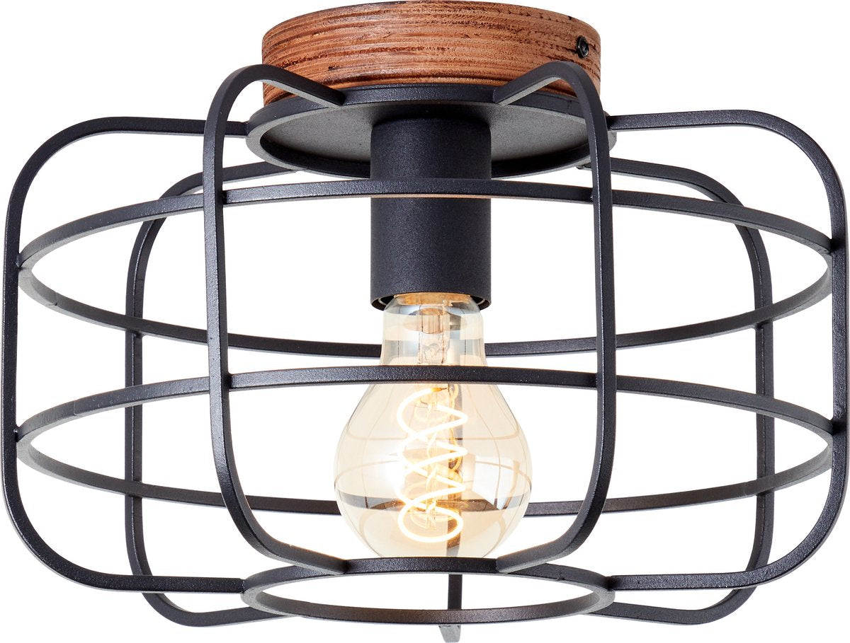 Brilliant Gwen - loftslampe - E27 max 1x60W - sort træ