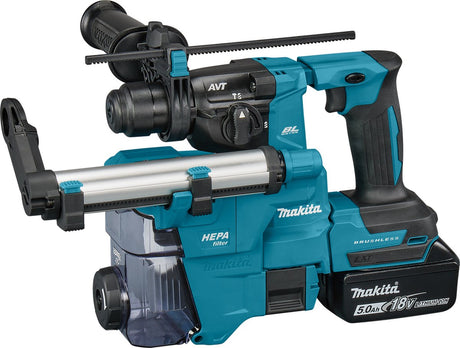 Makita hebr183rtwj trådløs kombinationshammer til sds-plus 18v 2x 5.0...