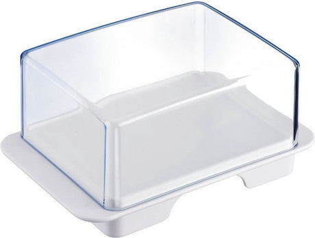 Westmark eksklusiv smørfad lavet af plast hvid 14,3x9,4x6,4cm
