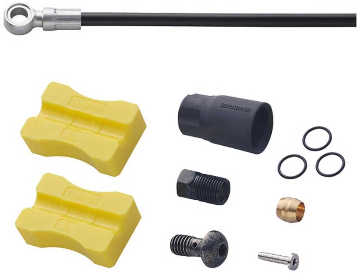 Shimano Zee SM-BH90-SBS hydraulisk bremseledning 1700 mm - lige banjoforbindelse - til Zee M640 skivebremse - kan afkortes - sort