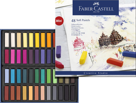 Faber-castell pastel kridt - halv længde - 48 stykker - fc-128248