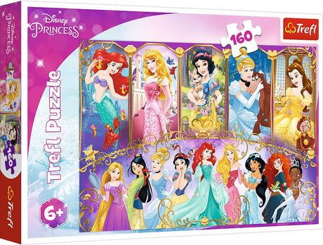 Trefl disney prinsessepuslespil - 160 brikker - pap - børnepuslespil.