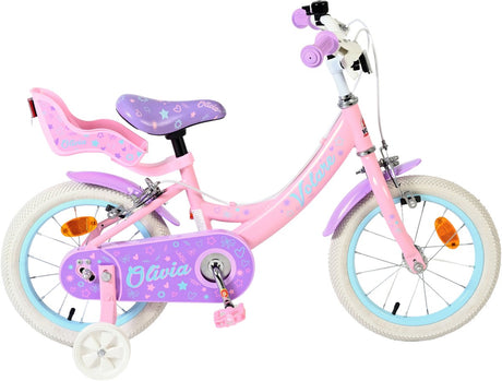 Volare olivia børnecykel - piger - 14 tommer - pink - to håndbremser