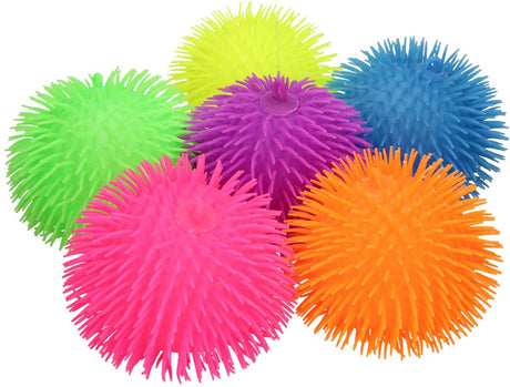 Johntoy fluffy ball-legetøj 23 cm farverigt squeezable - 1 farve leveret tilfældigt