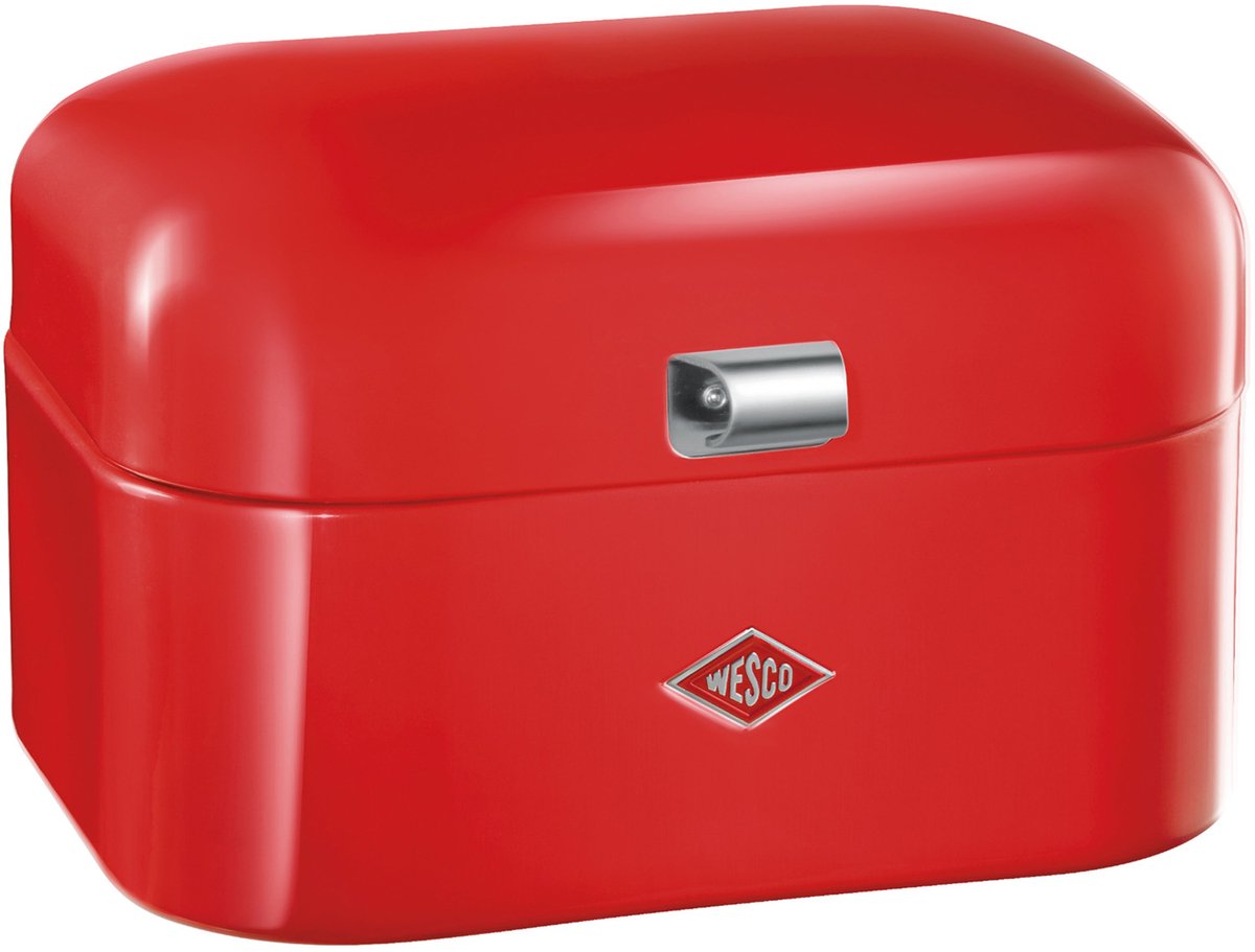 Wesco single grandy brødspand | 7,5 liter - størrelse m | metal - rød orange | brødopbevaring | special edition jul