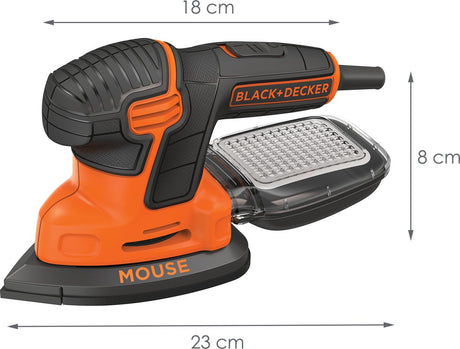 Black+decker 55w mouse™. Velcro til papirfastgørelse. støvopsamlingssystem - ka2000-qs