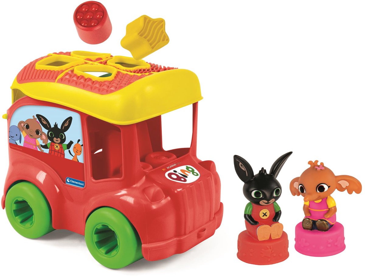 Clementoni - babylegetøj - bing bus legesæt - med 8 figurer og 2 figurer - fra 3 år