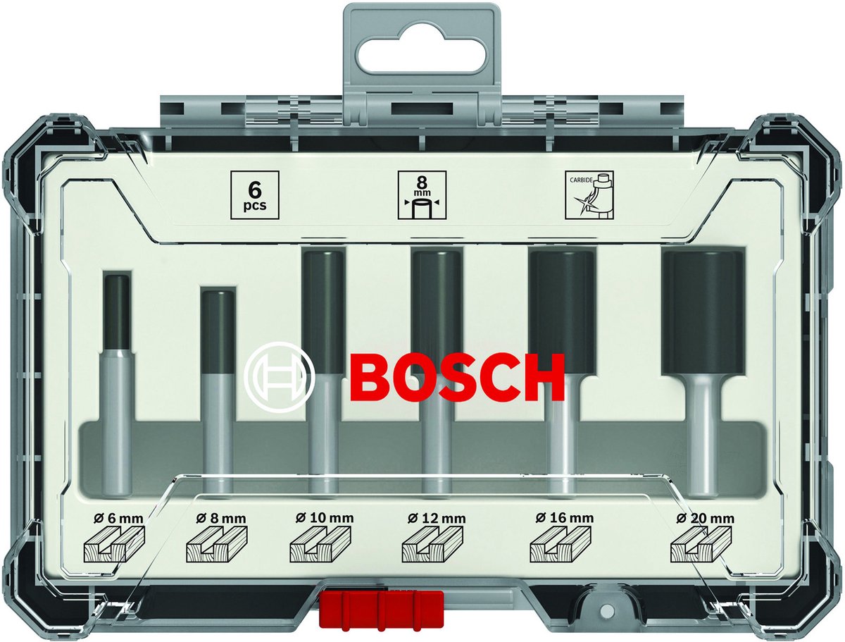Bosch 2607017467 6-delt skæresæt i kassette - lige skaft - 1 4