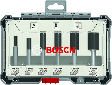 Bosch 6-delt slidsfræsesæt ¼ skaft - 2607017467