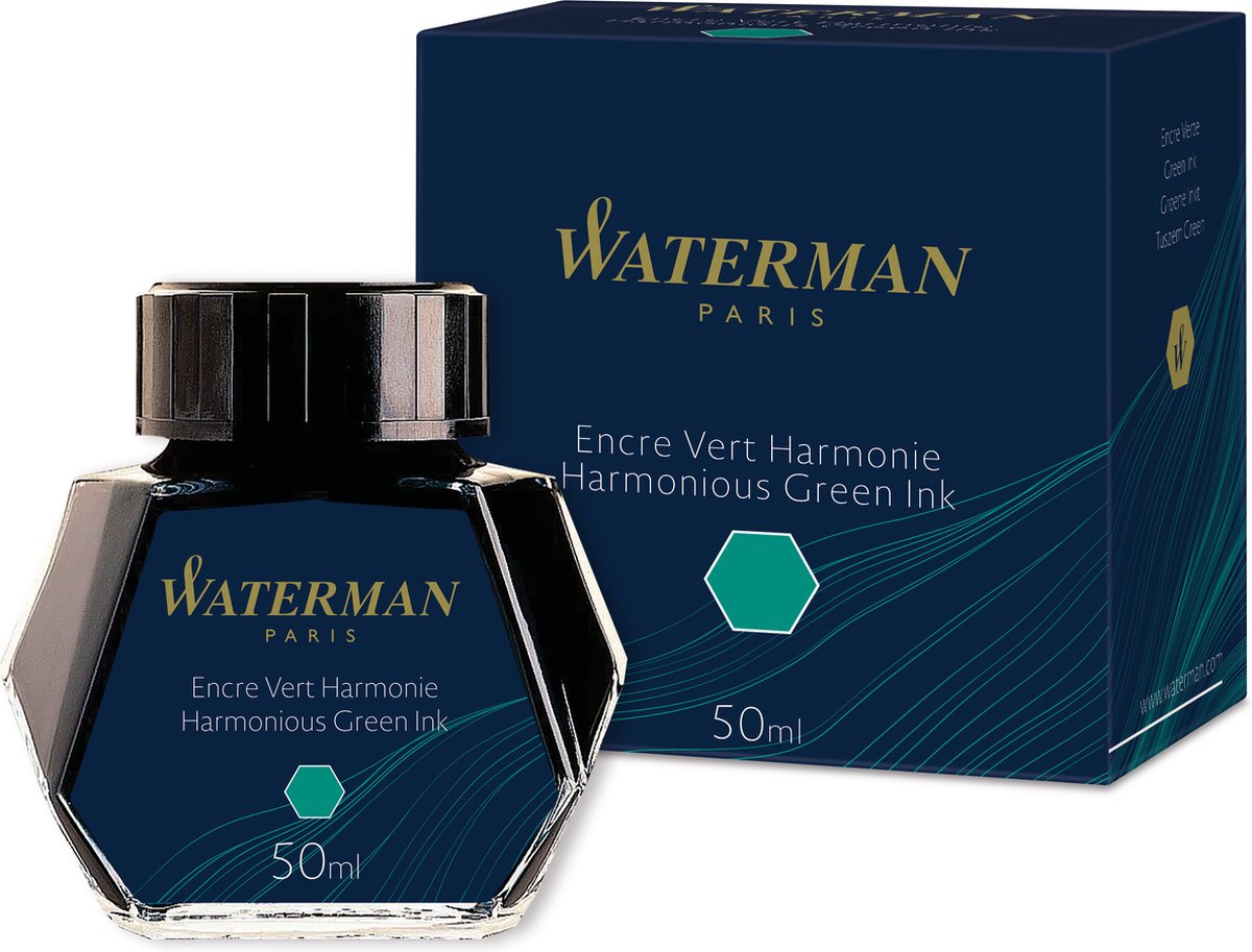 Waterman fyldepen blæk | harmonisk grøn | 50 ml flaske