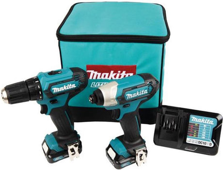 Makita clx224a comboset - accuboor df333 + slagschroever td110 12v 2.0ah li-ion in opbergtas