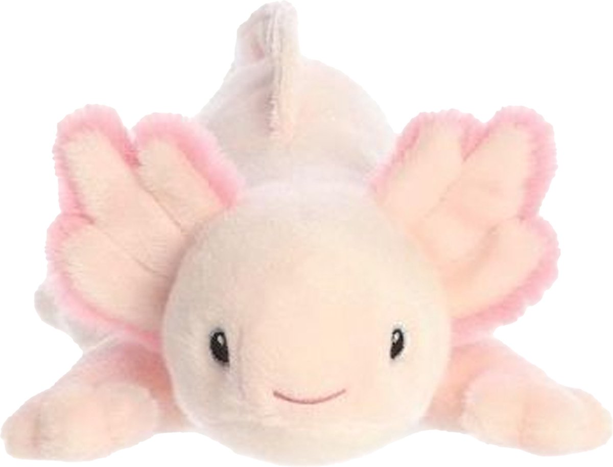 Aurora eco nation plys tøjdyr axolotl - pink - 37 cm - vanddyr tema legetøj