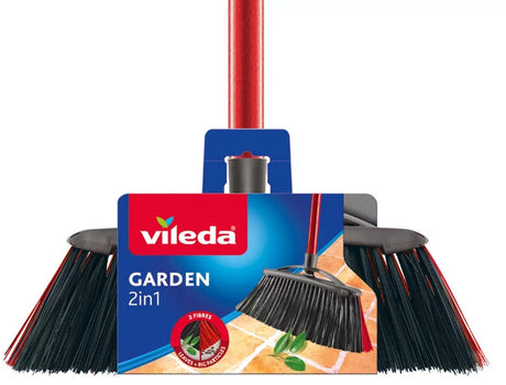 Vileda børste udendørs kost 2i1 have + pind
