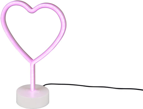 Rl lev dit lys reality hjerte - bordlampe - hvid - inkl. 1x SMD 1,5 W - USB-forbindelse - ikke dæmpbar - egnet til batteristrøm
