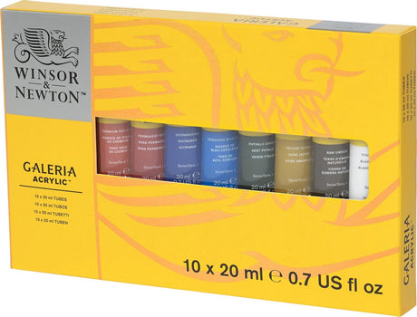 Winsor Newton Galeria Akrylfarve 10 x 20ml rørsæt