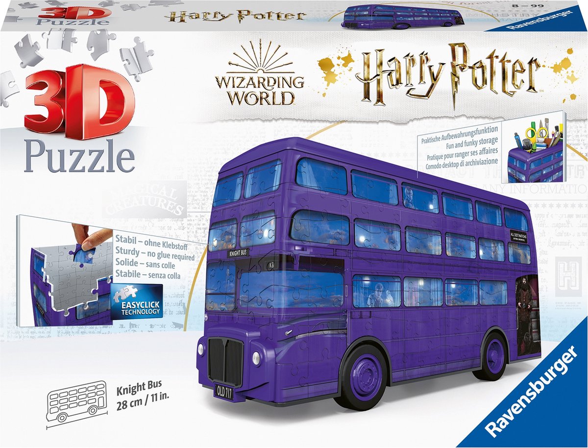 Ravensburger harry potter bus - 3d puslespil - 216 brikker