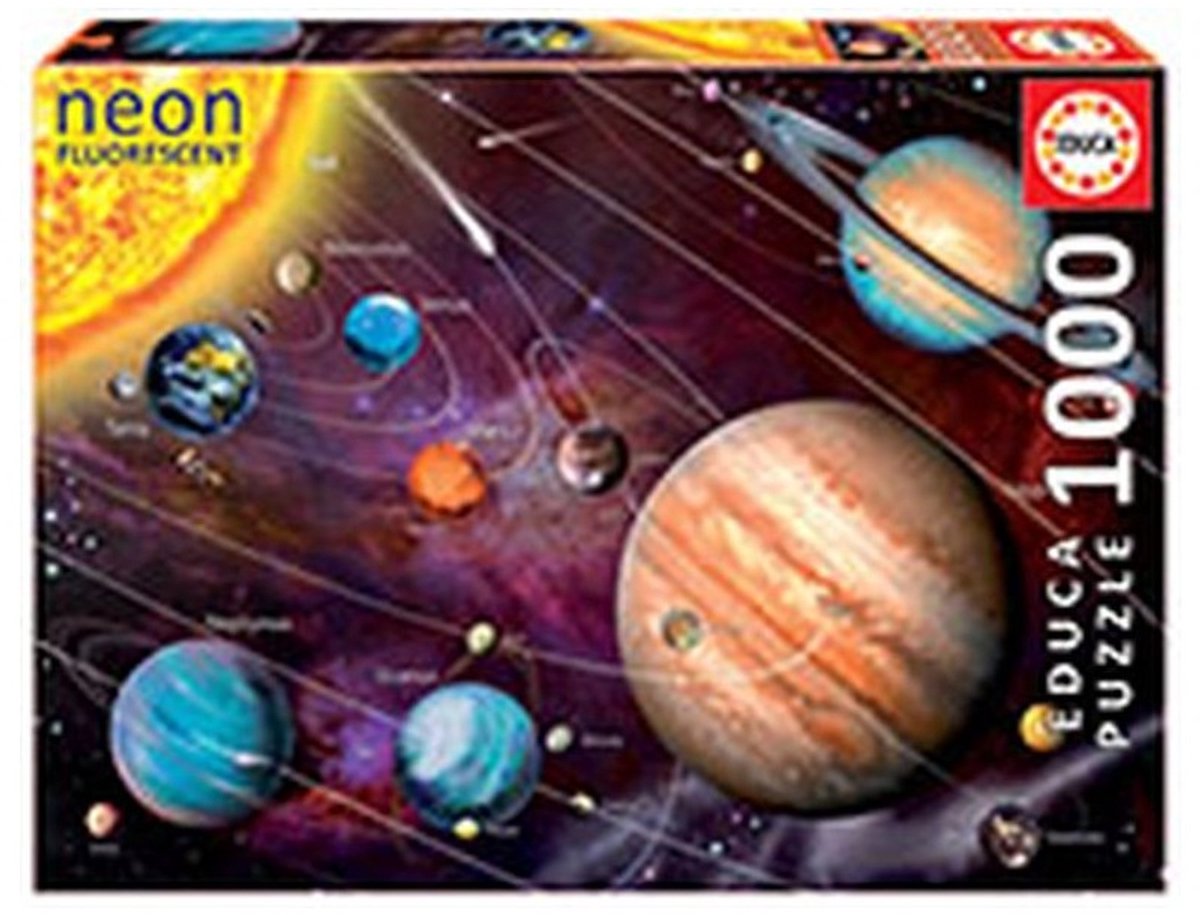 Educa neon puslespil - 1000 brikker - nat uden lys - puslespil