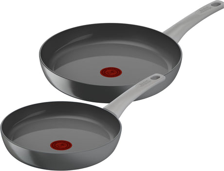 Tefal forny på - stegepandesæt - ø24 og ø28 cm - pfas-fri - keramik - velegnet til induktion