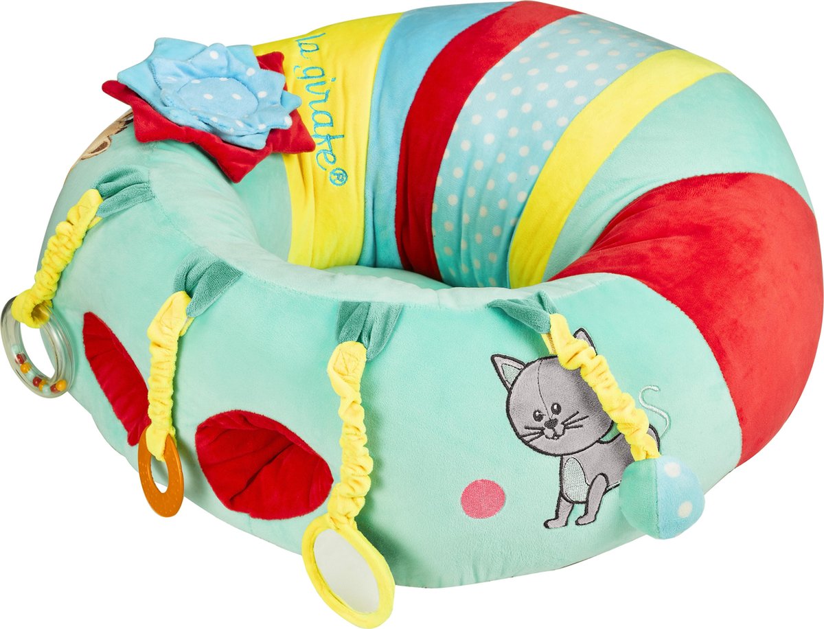 Sophie giraffen babysæde leg - babystol med aktiviteter - babylegetøj - barselsgave - baby shower gave - fra 3 måneder - 27 x 55 x 50 cm