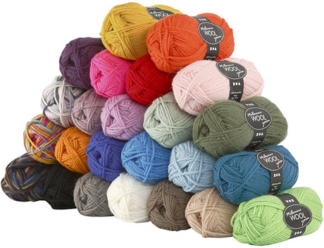 Creativ company melbourne uldgarn, l: 92 m, 24x50 gr 1 æske