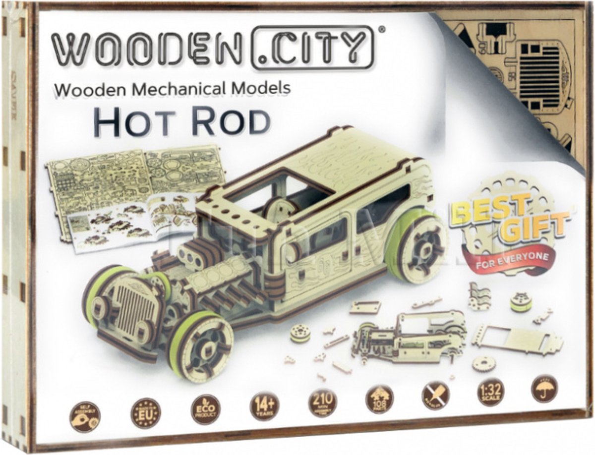 By hot rod i træ